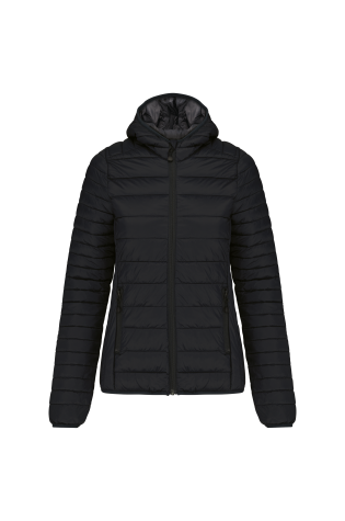Doudoune légère capuche femme noir