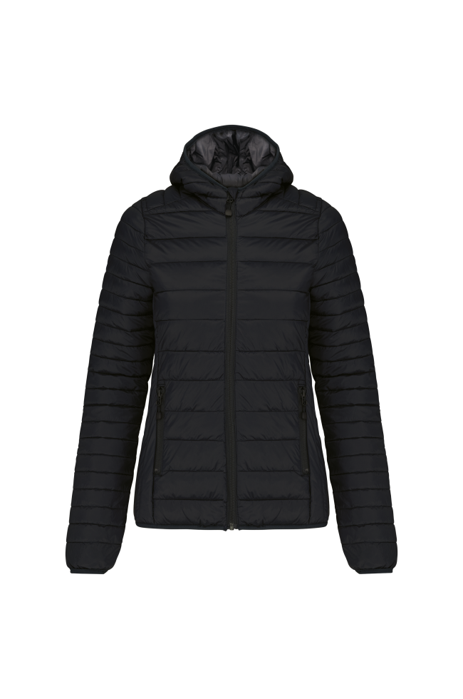 Doudoune légère capuche femme noir
