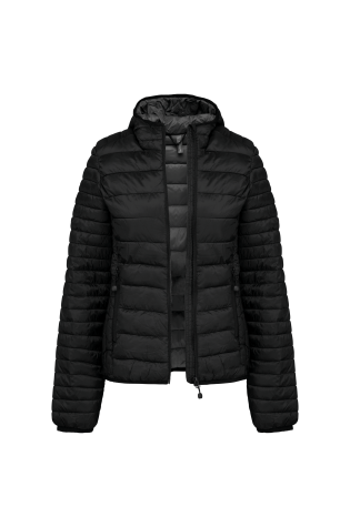 Doudoune légère capuche femme noir