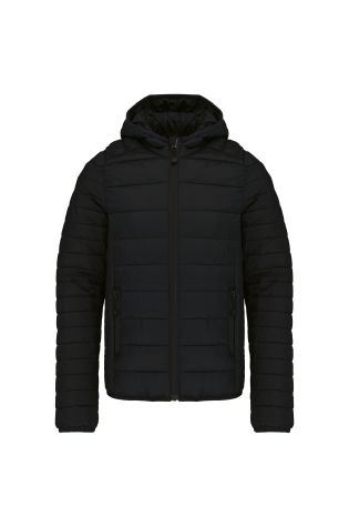 Doudoune noir légère capuche enfant