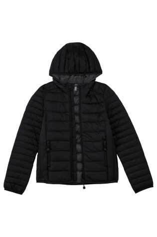 Doudoune noir légère capuche enfant
