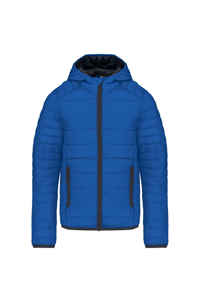 Doudoune bleu légère capuche enfant