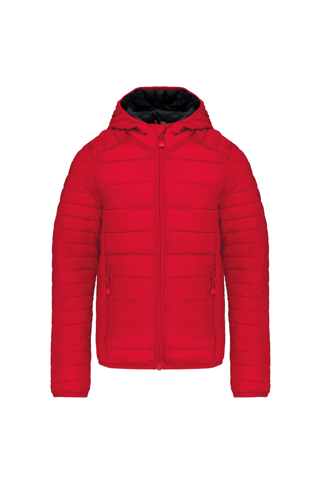 Doudoune rouge légère capuche enfant