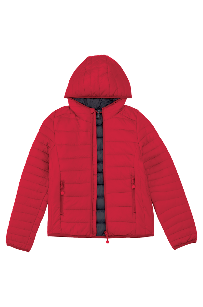 Doudoune rouge légère capuche enfant
