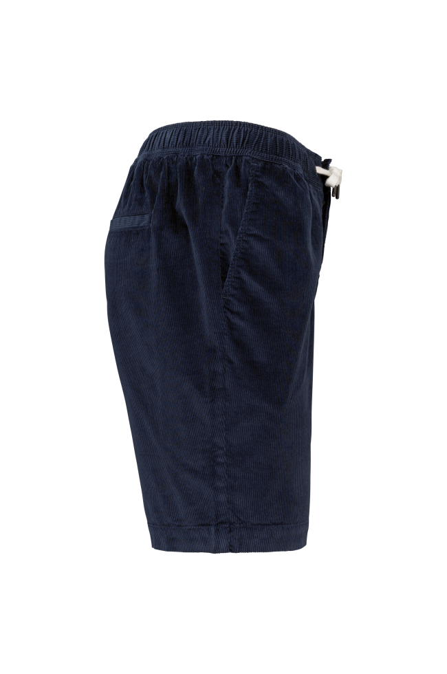 Short écoresponsable en velours bleu marine