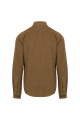 Surchemise délavée en velours homme marron