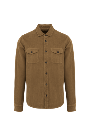 Surchemise délavée en velours homme