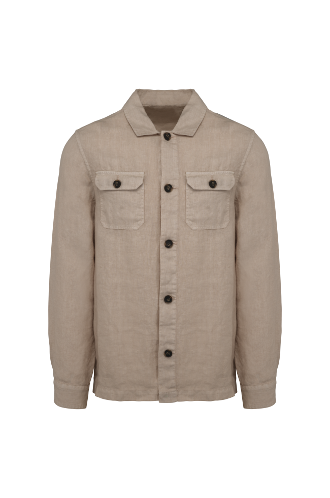 Surchemise délavée en lin homme