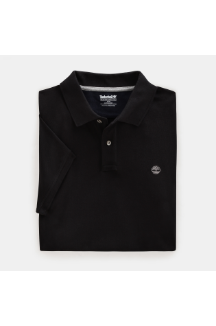Polo coton piqué bio Millers River noir