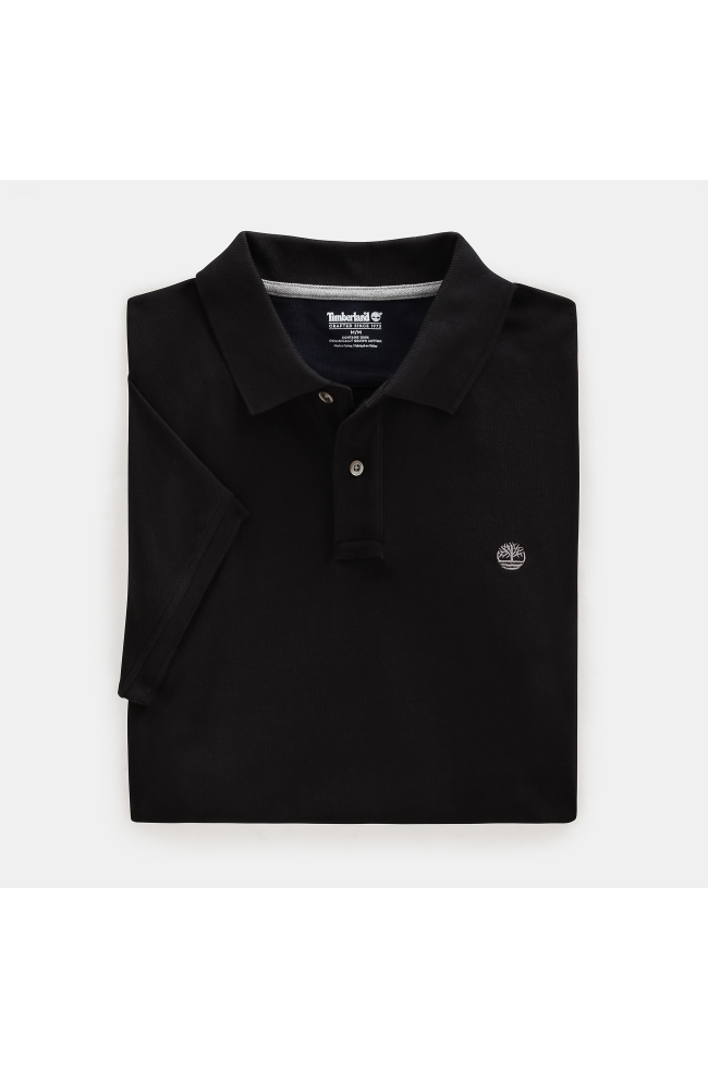 Polo coton piqué bio Millers River noir