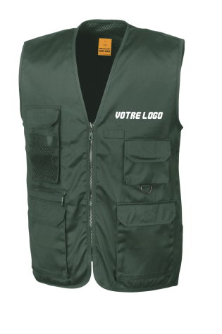 Gilet Safari personnalisable vert
