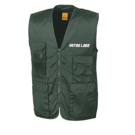 Gilet Safari personnalisable vert