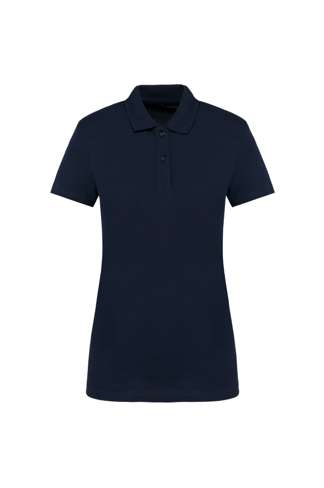 Polo Supima® manches courtes femme personnalisé bleu navy