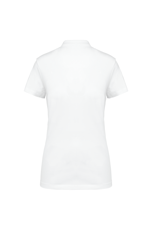 Polo Supima® manches courtes femme personnalisé blanc