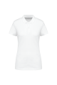 Polo Supima® manches courtes femme personnalisé blanc