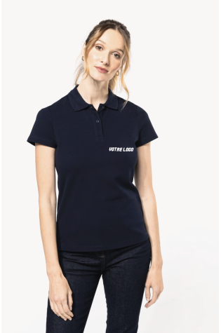 Polo Supima® manches courtes femme personnalisé