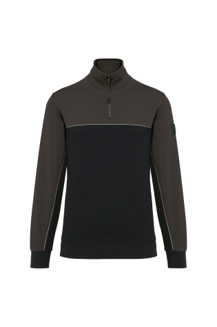 Sweat-shirt écoresponsable col zippé unisexe