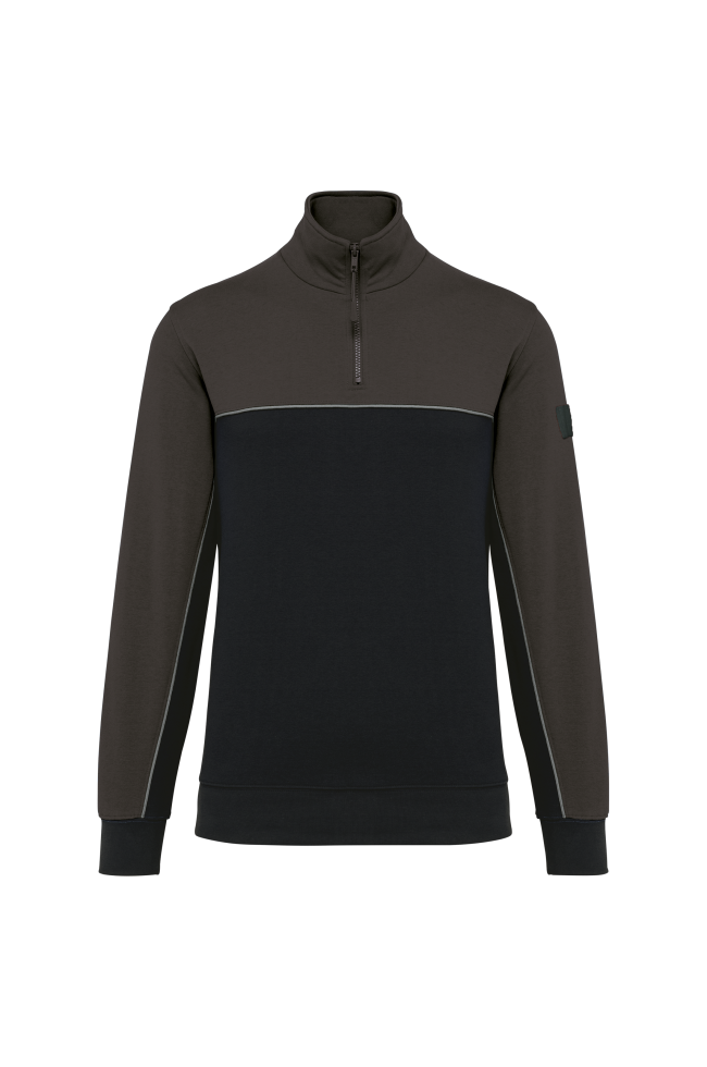 Sweat-shirt écoresponsable col zippé unisexe