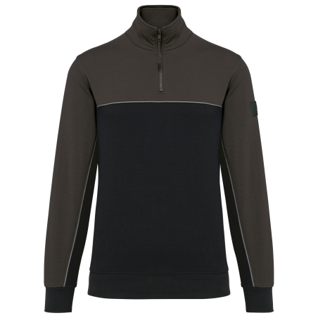 Sweat-shirt écoresponsable col zippé unisexe