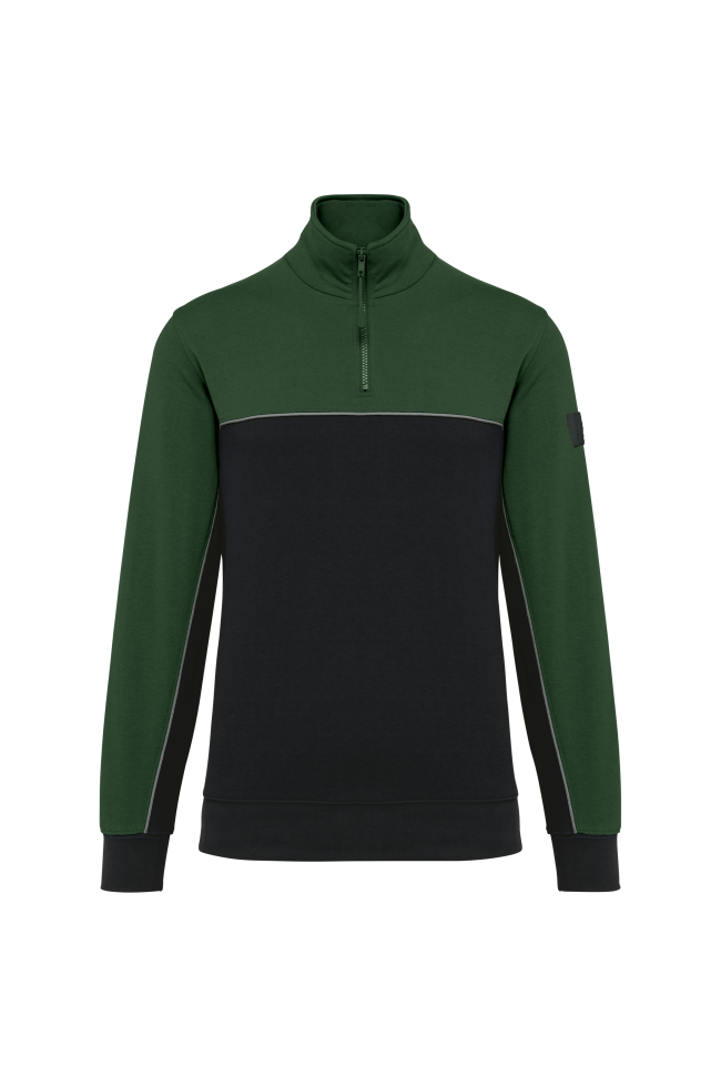 Sweat-shirt écoresponsable col zippé unisexe personnalisable