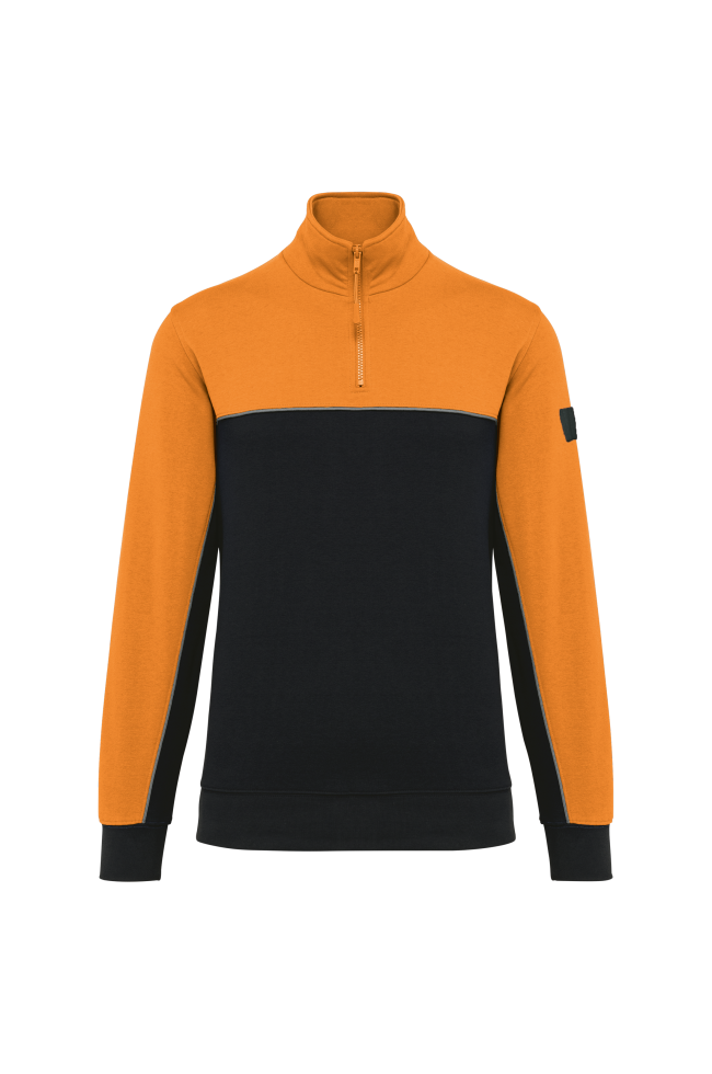 Sweat-shirt écoresponsable col zippé unisexe personnalisable