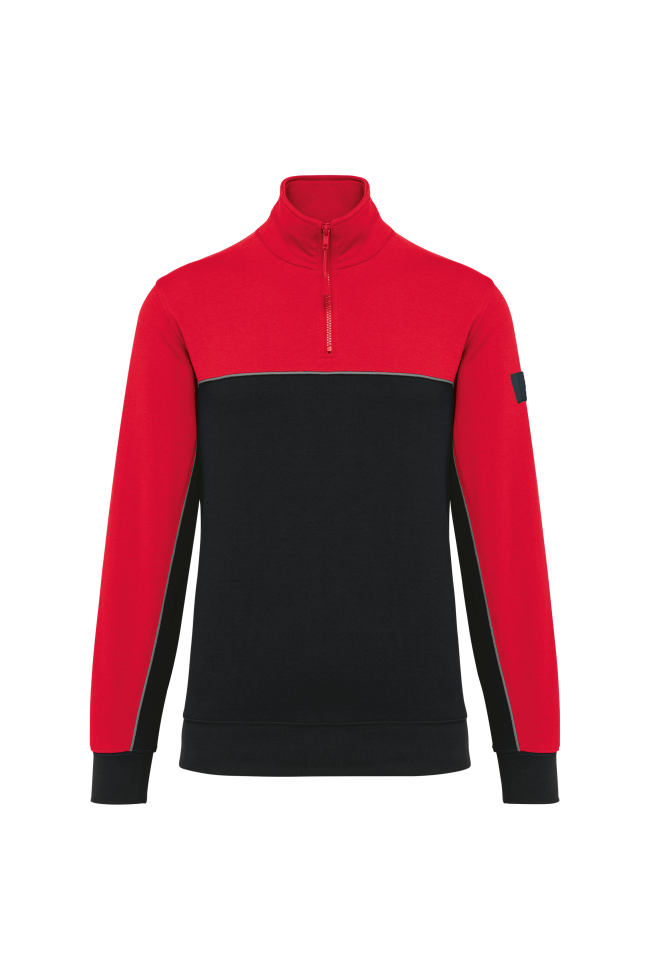 Sweat-shirt écoresponsable col zippé unisexe personnalisable