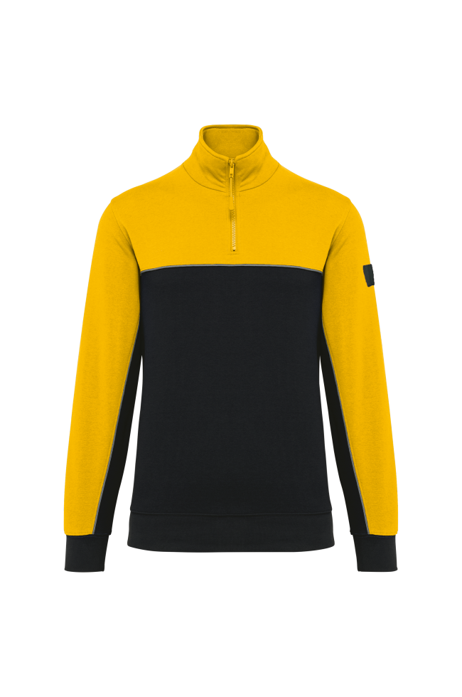 Sweat-shirt écoresponsable col zippé unisexe personnalisable