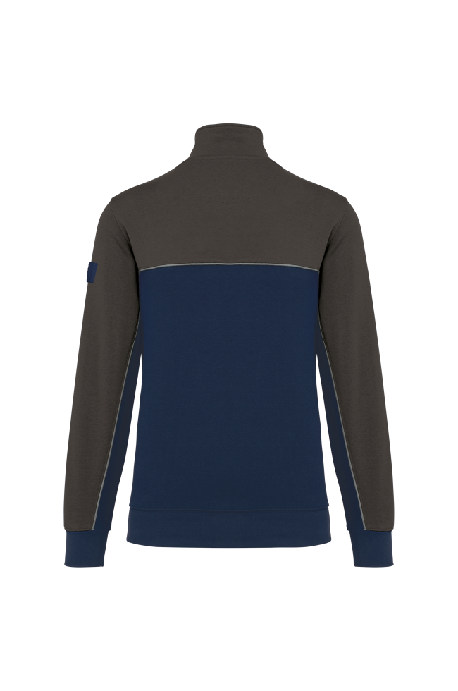 Sweat-shirt écoresponsable col zippé unisexe personnalisable