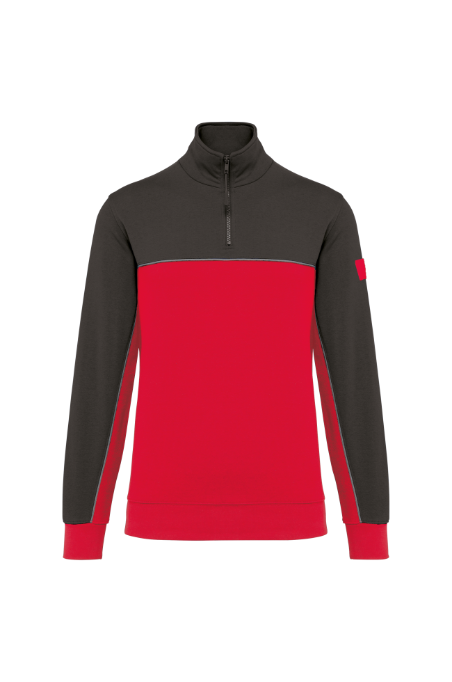 Sweat-shirt écoresponsable col zippé unisexe personnalisable