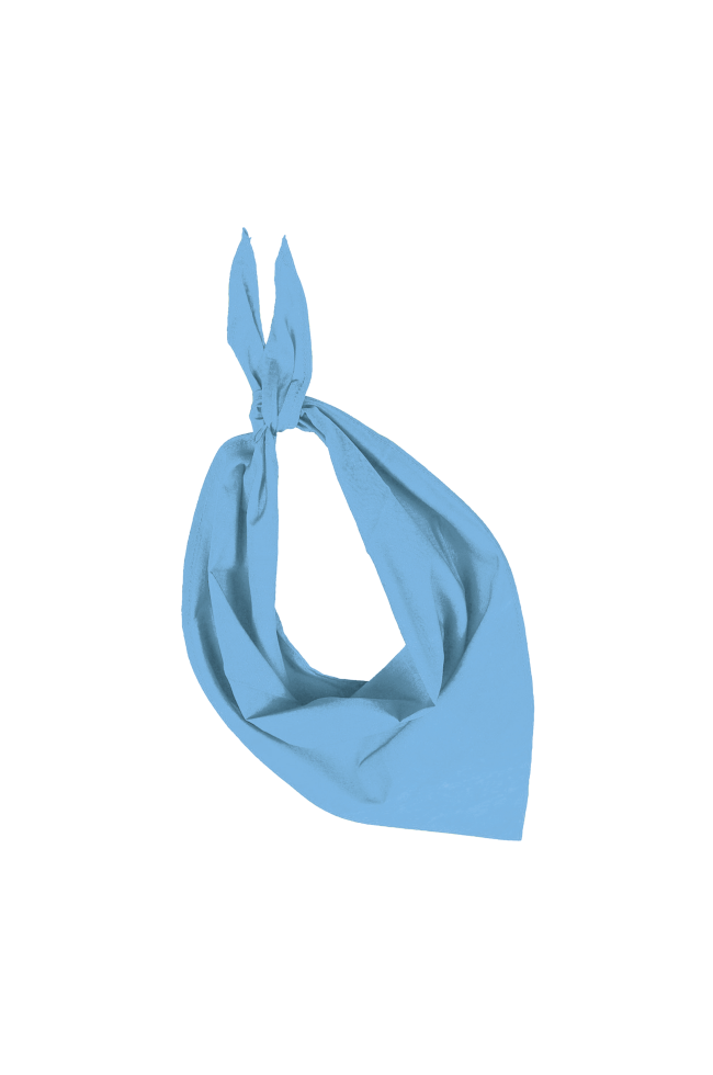 bandana personnalisé bleu clair