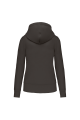 sweat à capuche femme bleu gris foncé