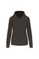 sweat à capuche femme bleu gris foncé