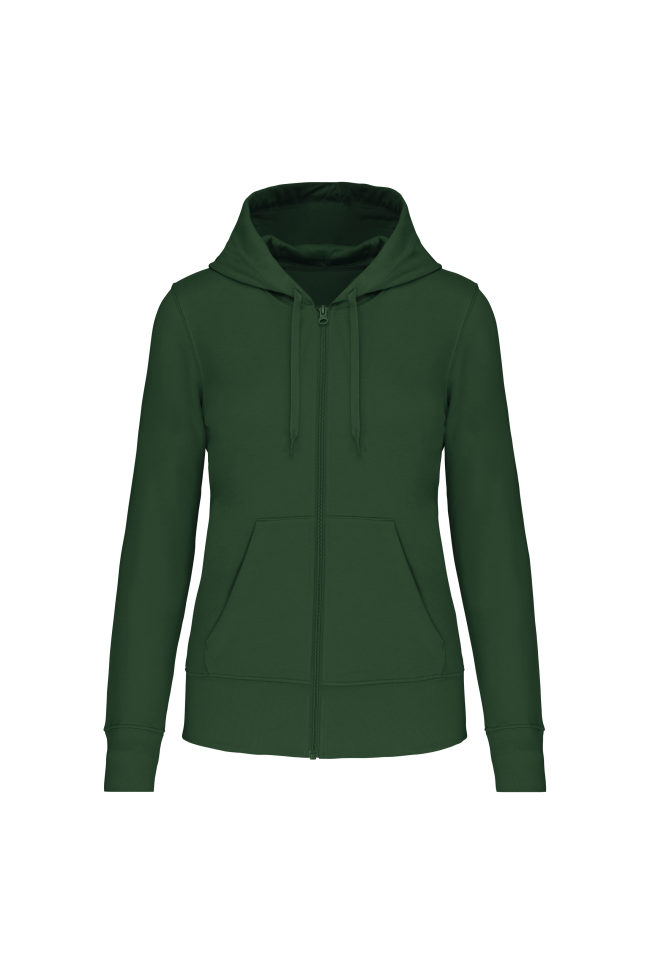 sweat à capuche femme vert