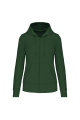 sweat à capuche femme vert