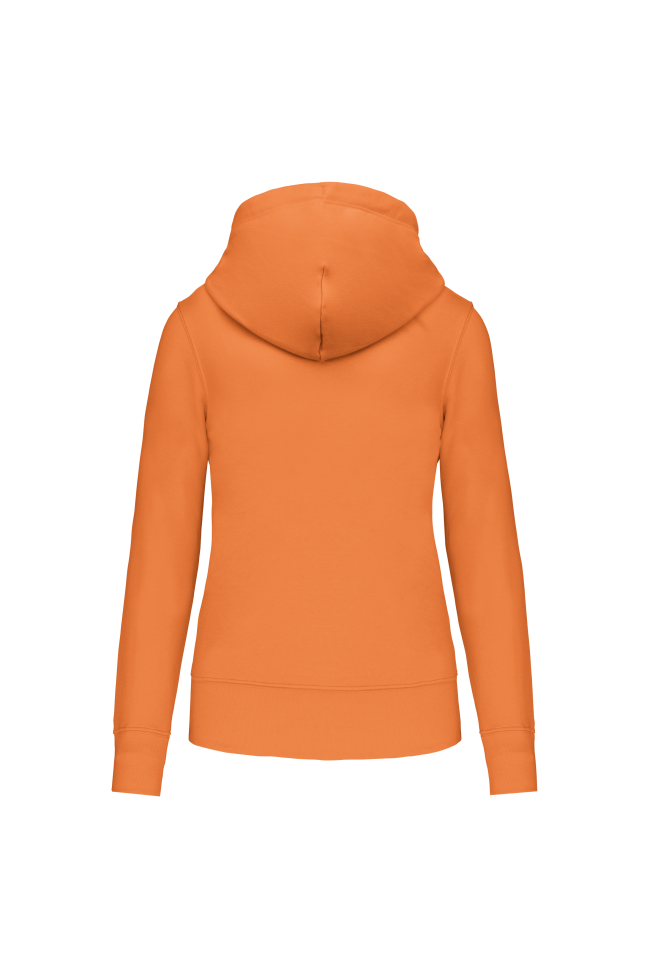 sweat à capuche femme orange