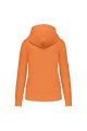 sweat à capuche femme orange