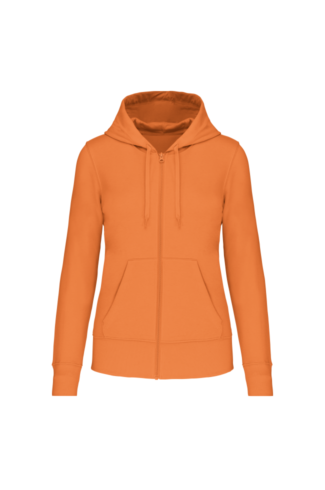 sweat à capuche femme orange