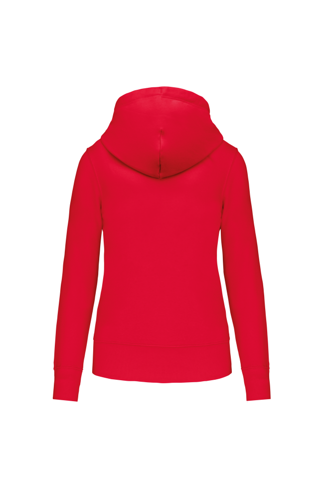 sweat à capuche femme rouge