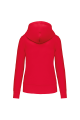 sweat à capuche femme rouge
