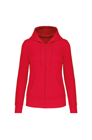 sweat à capuche femme rouge