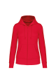 sweat à capuche femme rouge