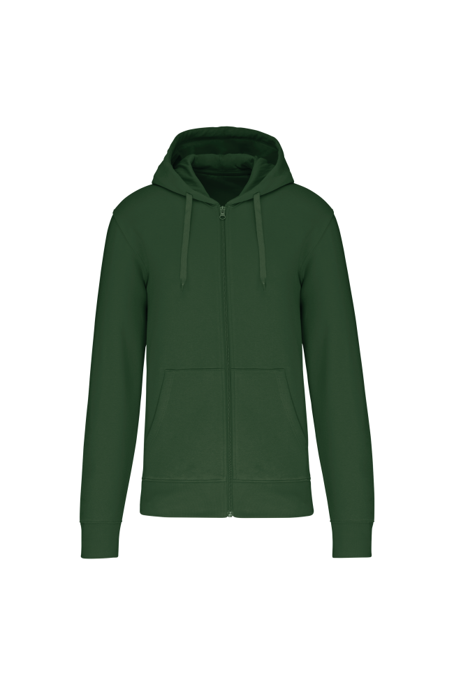 Sweat-shirt Kariban zippé vert