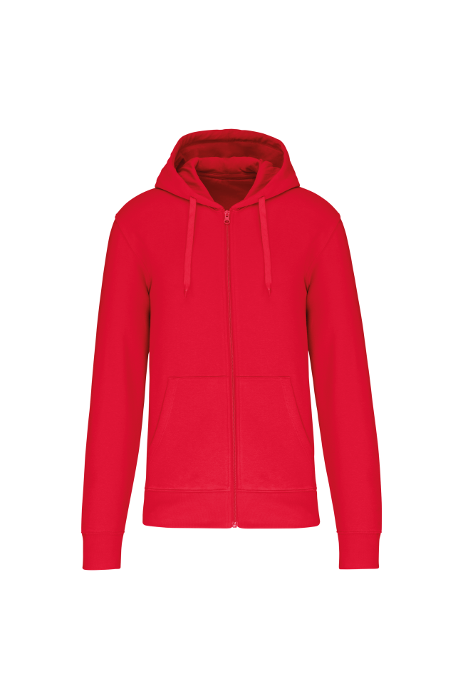 Sweat-shirt Kariban zippé rouge