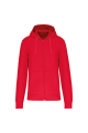 Sweat-shirt Kariban zippé rouge