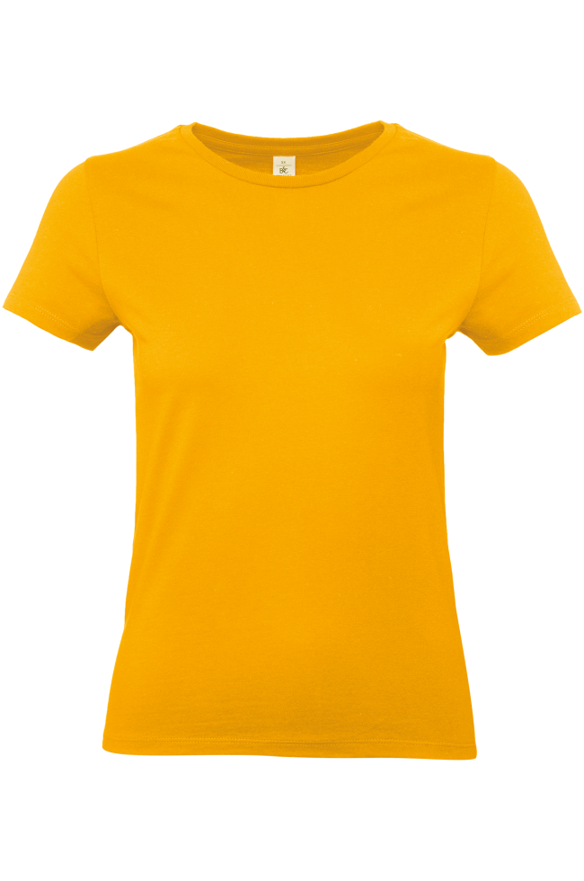 Tee-shirt femme cintré moutarde
