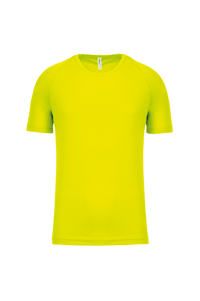 Tee-shirt de sport polyester homme jaune