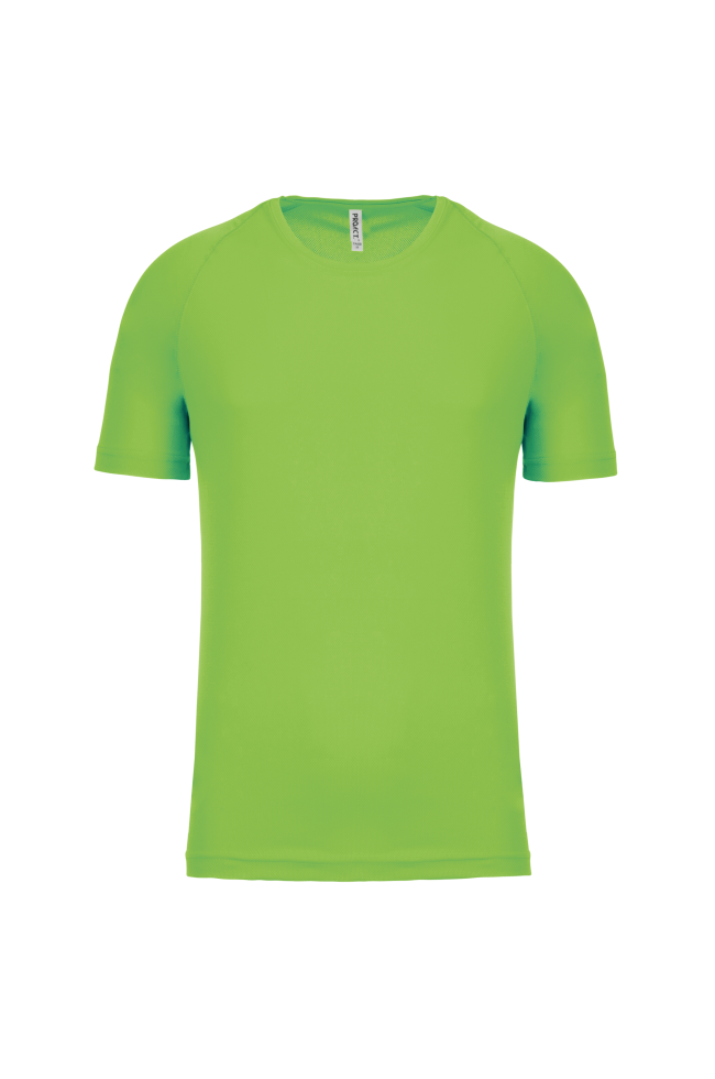Tee-shirt de sport polyester homme vert clair