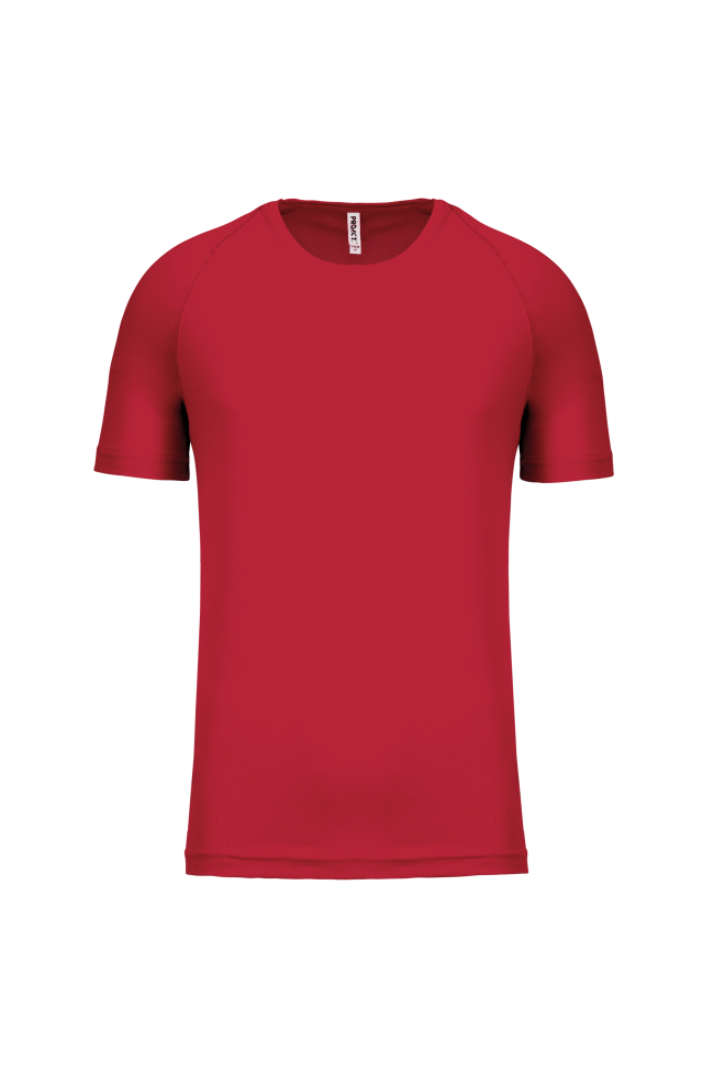 Tee-shirt de sport polyester homme rouge