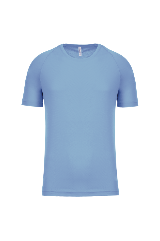 Tee-shirt de sport polyester homme bleu clair