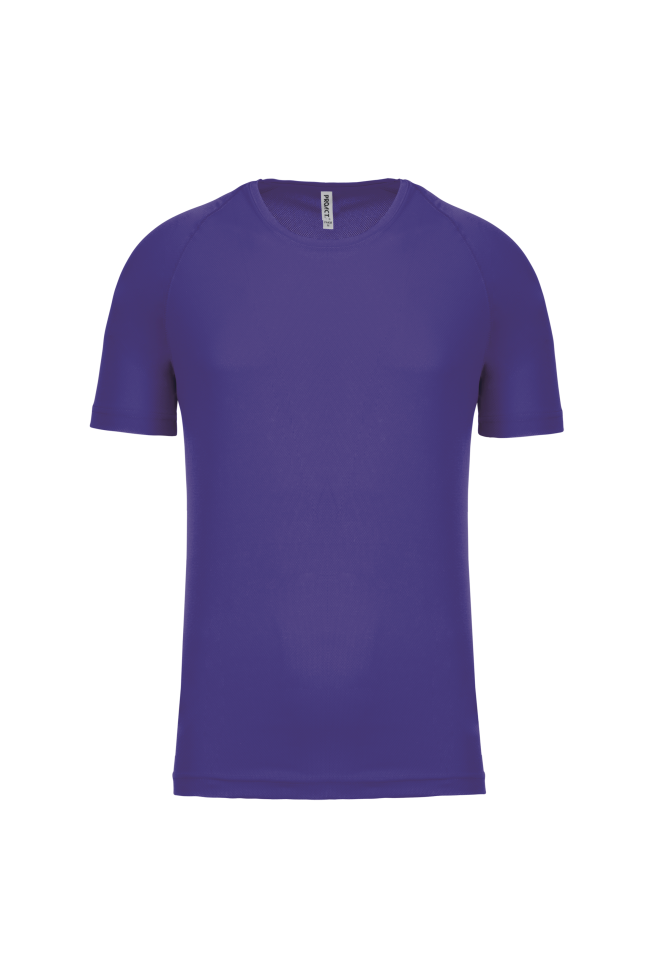 Tee-shirt de sport polyester homme violet